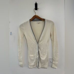 Aeropostale Y2K Vintage Cardigan Women’s Size XS Button Front Cream 2000s Bella